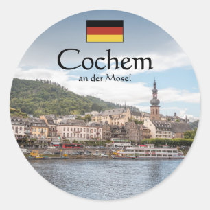 Pegatina Redonda Cochem Germany Souvenir