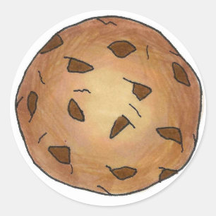Pegatina Redonda Cocina de panadería de chocolate recién horneada