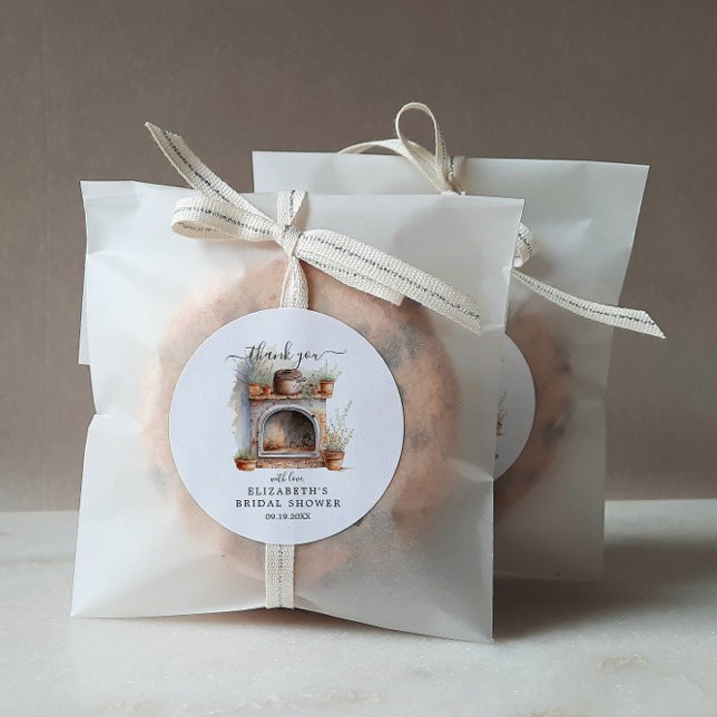 Pegatina Redonda Cocina del campo | Bridal Shower Gracias (Subido por el creador)