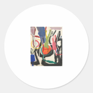 Pegatina Redonda Cocina Resumen Pintura Hankamer Artjunkhaus Art
