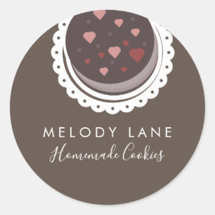 Pegatina Redonda Cocinas caseras de panadería Biscuits Dolly Drake