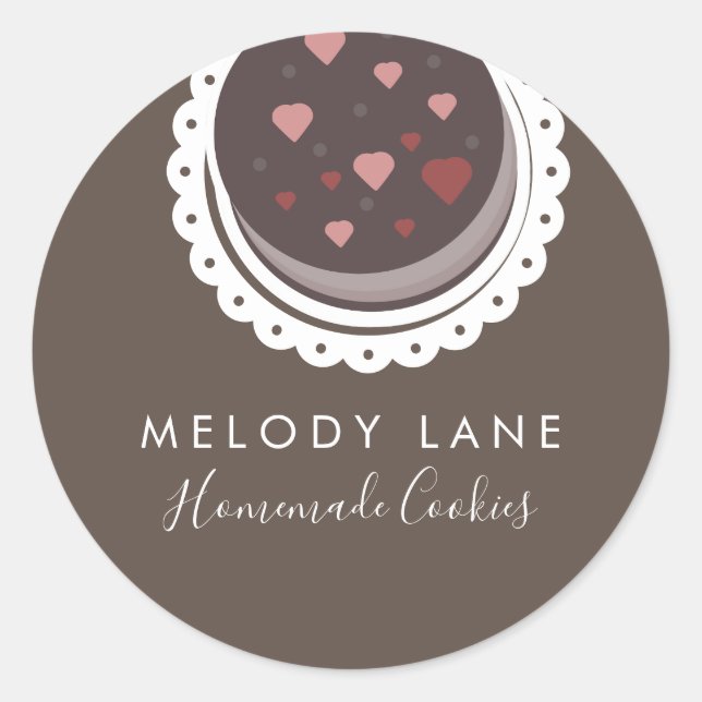 Pegatina Redonda Cocinas caseras de panadería Biscuits Dolly Drake  (Anverso)