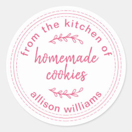 Pegatina Redonda Cocinas caseras rusticas de la cocina de