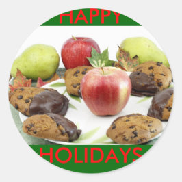 Pegatina Redonda Cocinas de calabaza de otoño