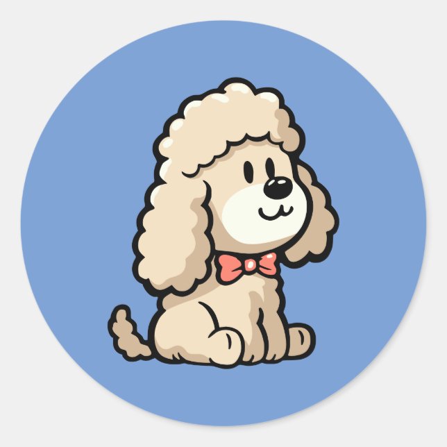 Pegatina Redonda Cockapoo (Anverso)