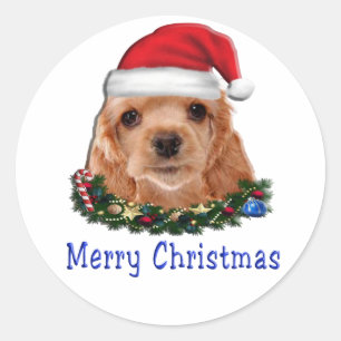 Pegatina Redonda Cocker Spaniels