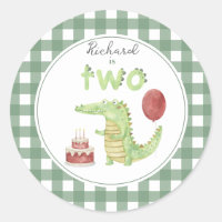 Cocodrilo acuarela 2º cumpleaños
