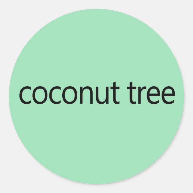 Pegatina Redonda Coconut Tree Kamala Harris presupuesto 2024 (Anverso)