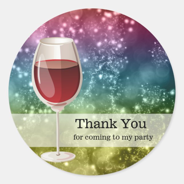 Pegatina Redonda Cócteles (Anverso)