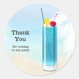 Pegatina Redonda Cócteles de verano