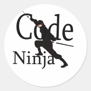 Pegatina Redonda Code Ninja