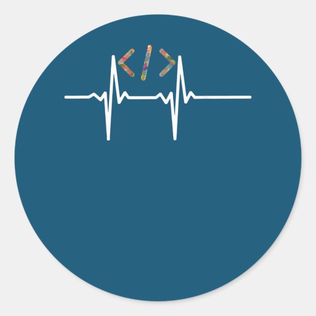 Pegatina Redonda Coders Funny | Codificación del programador de sof (Anverso)