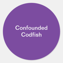 Pegatina Redonda Codfish infundado