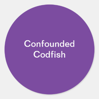 Pegatina Redonda Codfish infundado
