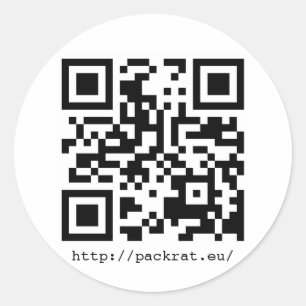Pegatina Redonda Código #1 de PackRat QR