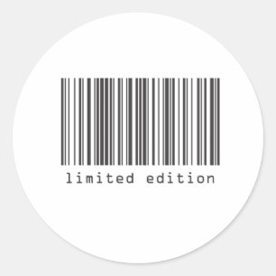 Pegatina Redonda Código de barras - Edición limitada