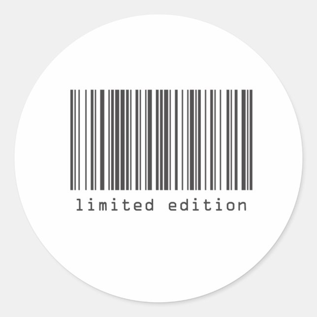 Pegatina Redonda Código de barras - Edición limitada (Anverso)