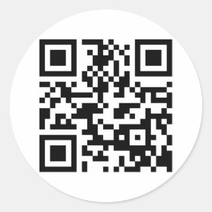 Pegatina Redonda Código del informe QR del Drudge al Web site
