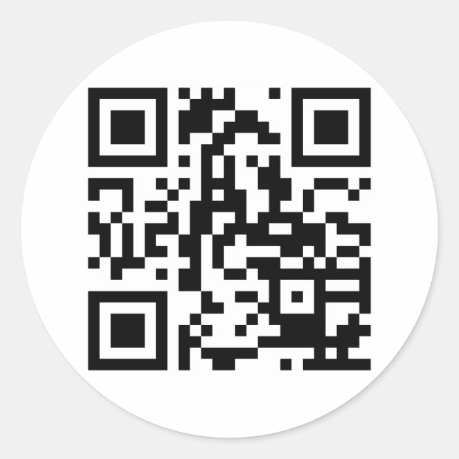 PEGATINA REDONDA CÓDIGO QR® (Anverso)