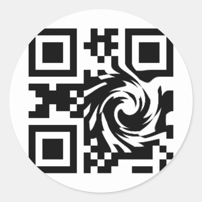 Pegatina Redonda Código QR (Anverso)