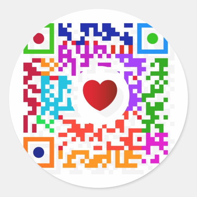 Pegatina Redonda Código QR (Anverso)