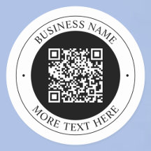 Código QR con nombre de empresa Texto circular edi