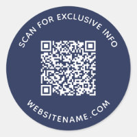 Código QR de empresa Texto personalizado Azul mari