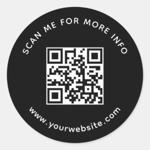 Pegatina Redonda Código QR de la empresa profesional Escaneame para