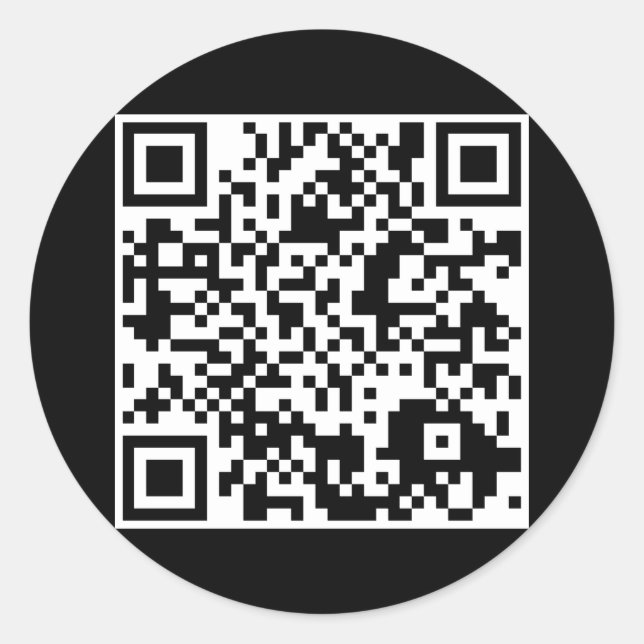 Pegatina Redonda código QR de personalizable (Anverso)