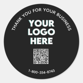 Pegatina Redonda Código QR del logotipo del Personalizado de agrade