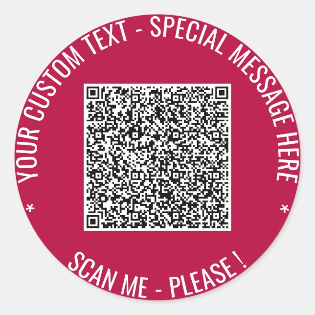 Pegatina Redonda Código QR Explorar información Personalizado Pegat (Anverso)