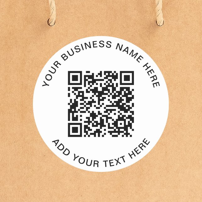 Pegatina Redonda Código QR o logotipo promocional (Subido por el creador)