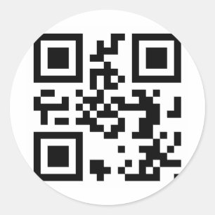 Pegatina Redonda Código QR - Obama 2012