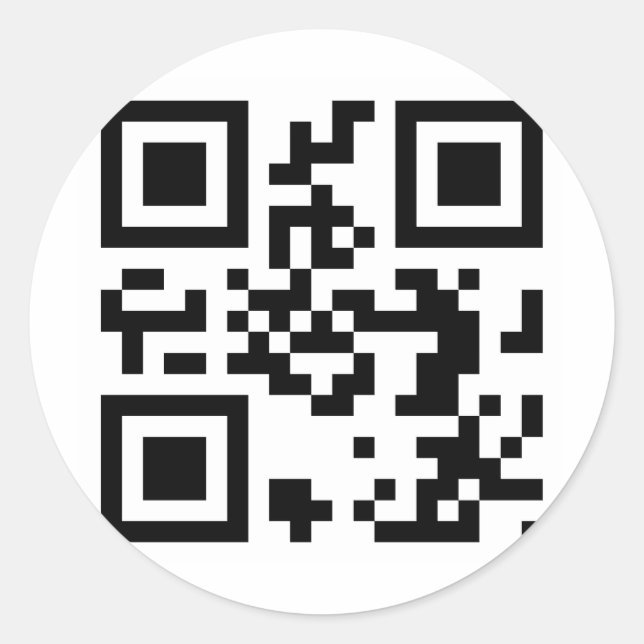 Pegatina Redonda Código QR - Obama 2012 (Anverso)