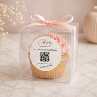 Código QR Pastelería Tarta Monograma Logotipo Empr
