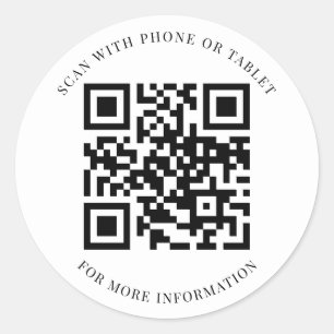 Pegatina Redonda Código QR personalizado