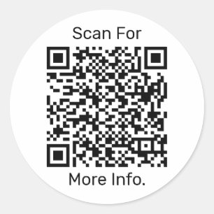 Pegatina Redonda Código QR personalizado