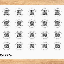 Pegatina Redonda Código QR personalizado
