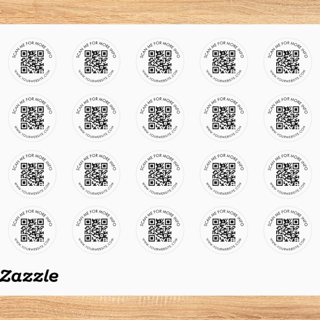 Pegatina Redonda Código QR personalizado (Subido por el creador)
