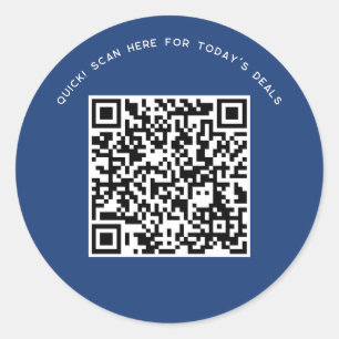 Pegatina Redonda Código QR personalizado Comercialización para pequ