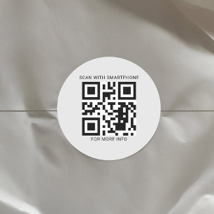 Pegatina Redonda Código QR personalizado Crear su propio negocio