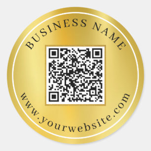 Pegatina Redonda Código QR personalizado Elegante