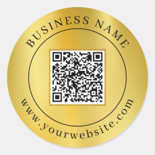 Pegatina Redonda Código QR personalizado Elegante