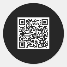 Pegatina Redonda Código QR simple Elegante Profesional escaneado