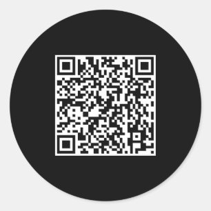 Pegatina Redonda Código QR simple Elegante Profesional escaneado