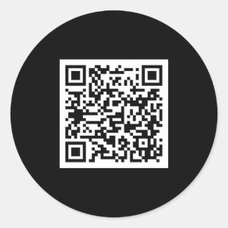 Pegatina Redonda Código QR simple Elegante Profesional escaneado