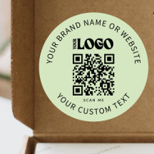Código QR verde para la empresa promocional de log