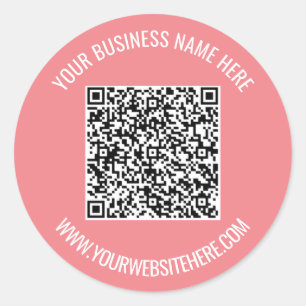 Pegatina Redonda Código QR y texto Personalizado profesional person