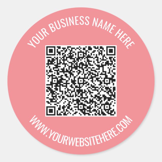Pegatina Redonda Código QR y texto Personalizado profesional person (Anverso)