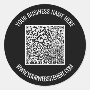 Pegatina Redonda Código QR y texto Personalizado profesional person